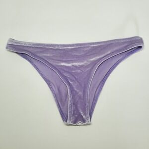 TRIANGL Velvet Bikini Bottoms Purple Medium Swimwear Beach Vacation Soft Pastel